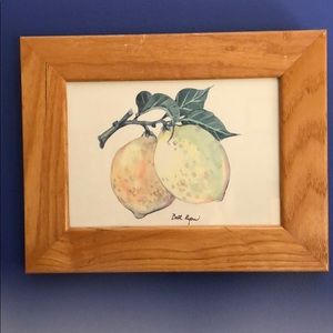 Wooden framed fruit pictures